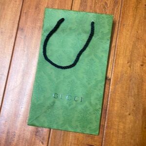 Gucci Green Paper Shopping Bag